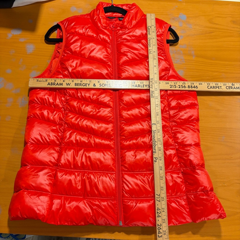 Esmara Womens Red Orange Quilted Puffer Vest M 8/10 - Picture 7 of 8